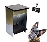 Ideal para perros de campo. FINCA CASAREJO Comedero para Perros - Tolva para Perros Galvanizada Premium - Capacidad 42 litros - Incluye expendedor de Bolsas