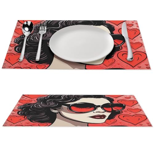 Set de table en cœur, cadeau idéal pour des repas chaleureux en famille