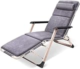 Gartenliege für Erwachsene, Schaukelstuhl, Outdoor, Terrasse, klappbare Plattform, Zero Gravity Langhantel, Hof, Pools 178 x 67 x 30 cm (Farbe: Grau 1) grau