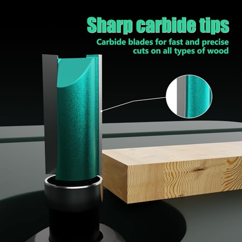 CSOOM 20PCS Router Bits Set, 1/2 Shank, with 2* Batch Head, Professional Wood Bits, Tungsten Carbide Milling Bits for Woodworking - Image 4