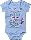 100% MIKALINO Babystrampler kurzarm | Design: Wenn ich sprechen könnte würde ich sagen: Papa ich liebe Dich | Das lässt Papas Herz dahinschmelzen. | handbedruckt in Deutschland (Solingen) | Für Junge oder Mädchen | Unsere Baby und Kinderkleidung wird mit den klassischen und hochwertigen Druckverfahren in Deutschland (Solingen) mit liebevoller Handarbeit bedruckt. Super Waschbeständigkeit (bis 60 Grad) was ja gerade bei Babykleidung wichtig ist.