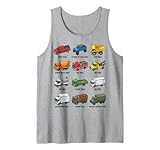 tableau des camions, types de camions, illustration de camion, pickup, camion benne, camion malaxeur, camion de pompiers, camion de dépanneuse, camion à plateau, camion fourgon, camion frigorifique, camion forestier, camion militaire, guide du véhicule, conception éducative, camions de construction