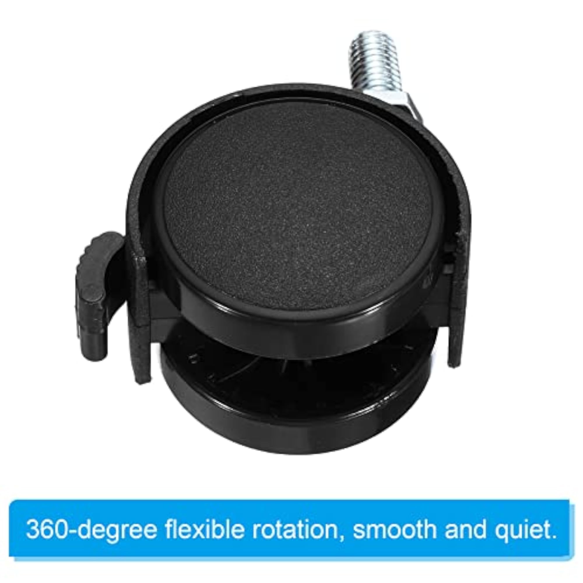 1.6 Inch Swivel Casters, 6 Pack Nylon Wheels with Brake