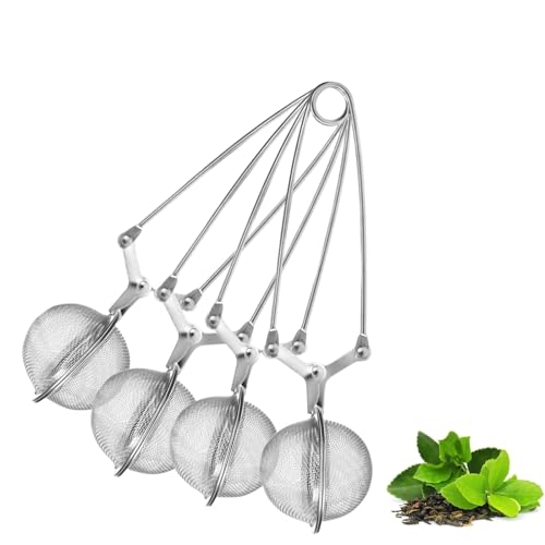 MHwan infusor te, 4 piezas de accesorios té, un filtro te moderno y sencillo para colar hojas de té y espolvorear especias