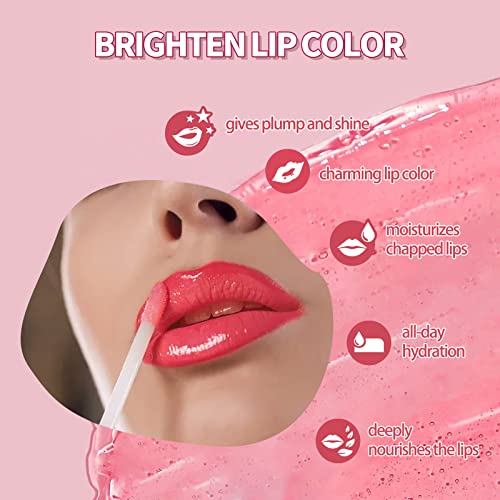 Sumeitang Color Changing Lip Gloss Ph Tinted Lip Glow Oil, Magic Mood Lipstick, High-Shine Clear Temperature Color Change Lip Stain Lip Balm For Women Lip Care Prevents Dry Cracked Lips(Blueberries) #TOP4