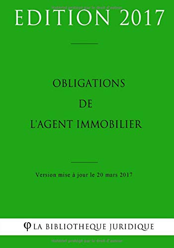 livre Obligations de l'agent immobilier