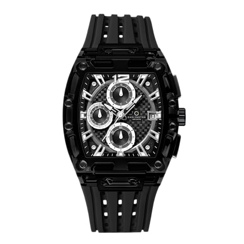 Image of Carlington Nitro Analog Chronograph Men's Polyurethane Strap Wrist Watch | Quartz Movement | Water & Shock Resistant Watch for Men | Casual & Formal Wear - CT 7105