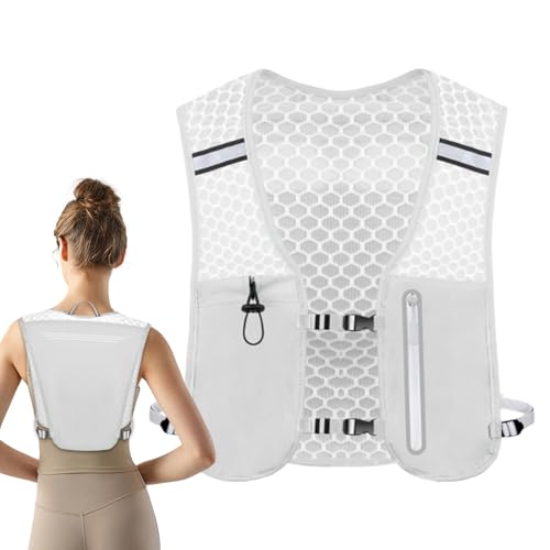 Mochila Hidratación, Chaleco Hidratación para al Aire Libre, Soporte Botella Bolsillo Ligero Teléfono Deportes Senderismo Ciclismo