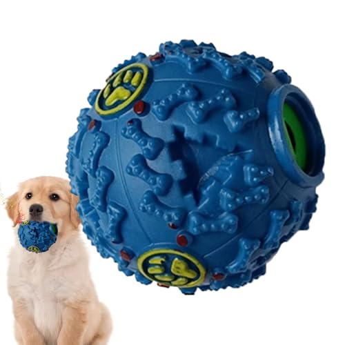 Futterball für Hunde, schwingender Ball für Hunde, Schnupfball für- interaktives Kauspielzeug, kreative Bälle mit langsamer Fütterung und Lachgeräuschen, um Stress und L zu lindern