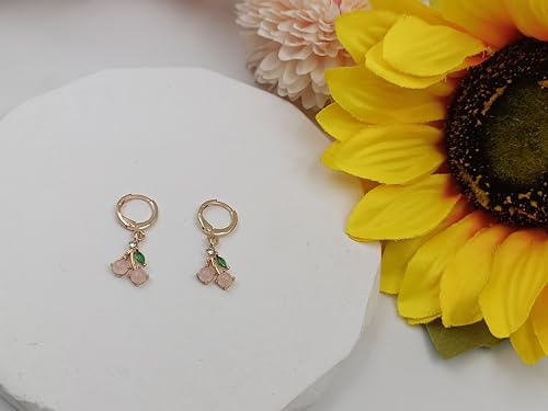 Cute Fruits Earring for Women,Sweet Strawberry Cherry Drop Earrings,Weird Funny Fruits Hoop Earring Summer Jewelry2