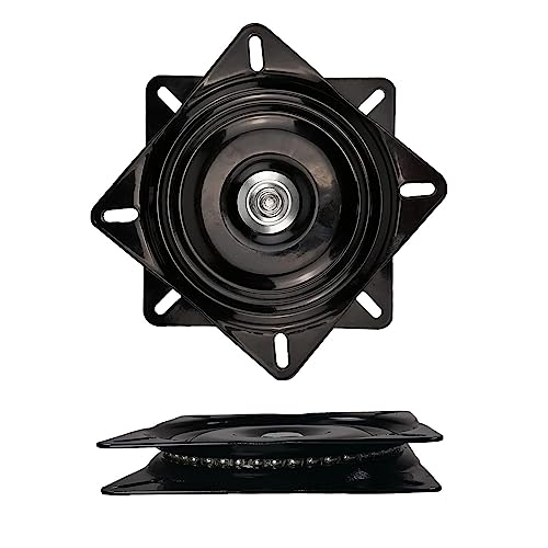 Aekeatda 2 Pack 6 Inch Bar Stool Swivel Plate Replacement 360 Degree Swivel Square Turntable Base 6 Inch Ball Bearing Swivel For Swivel Chairs, Bar Chairs, Rotating Brackets And More #TOP4