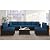 KIGOTY Patio Furniture Set 7 Pieces Conversation Sets, Outdoor Sectional Sofa, All-Weather PE Rattan Modular Sofa with Cushions and Glass Coffee Table?Coffee/Peacock Blue,7 Pieces-B?
