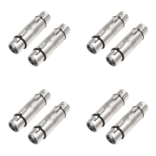 Pohmndz 8 �p�b�N XLR ���X - ���X�A3 �s�� XLR ���X - 3 �s�� XLR ���X �W�F���_�[ �`�F���W���[ �R�l�N�^�A�}�C�N�A�X�e���I�A�~�L�T�[�p