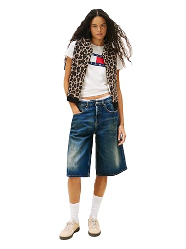 Image of Tommy Jeans Women's Graphic Tee with Printed Flag Logo Detail