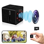 Mini Security Camera WiFi or No WiFi Optional, UCOCARE 4K Spy Camera with 32GB Memory Card, Cameras for Home Security, 150° Wide-Angle, Night Vision, Motion Detection,for Indoor Outdoor (Matte Black)