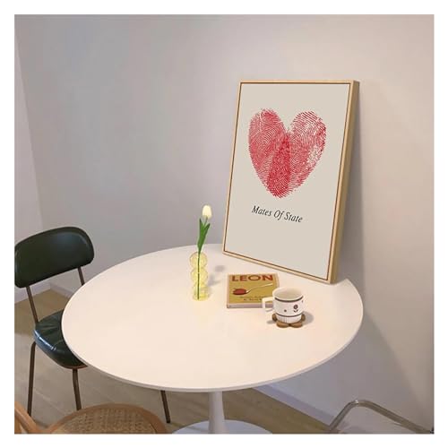 Toile coeur d'empreinte digitale symbole d'amour mural