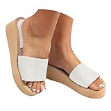 Women's Slip On Wedge Sandals Comfortable Open Toe...