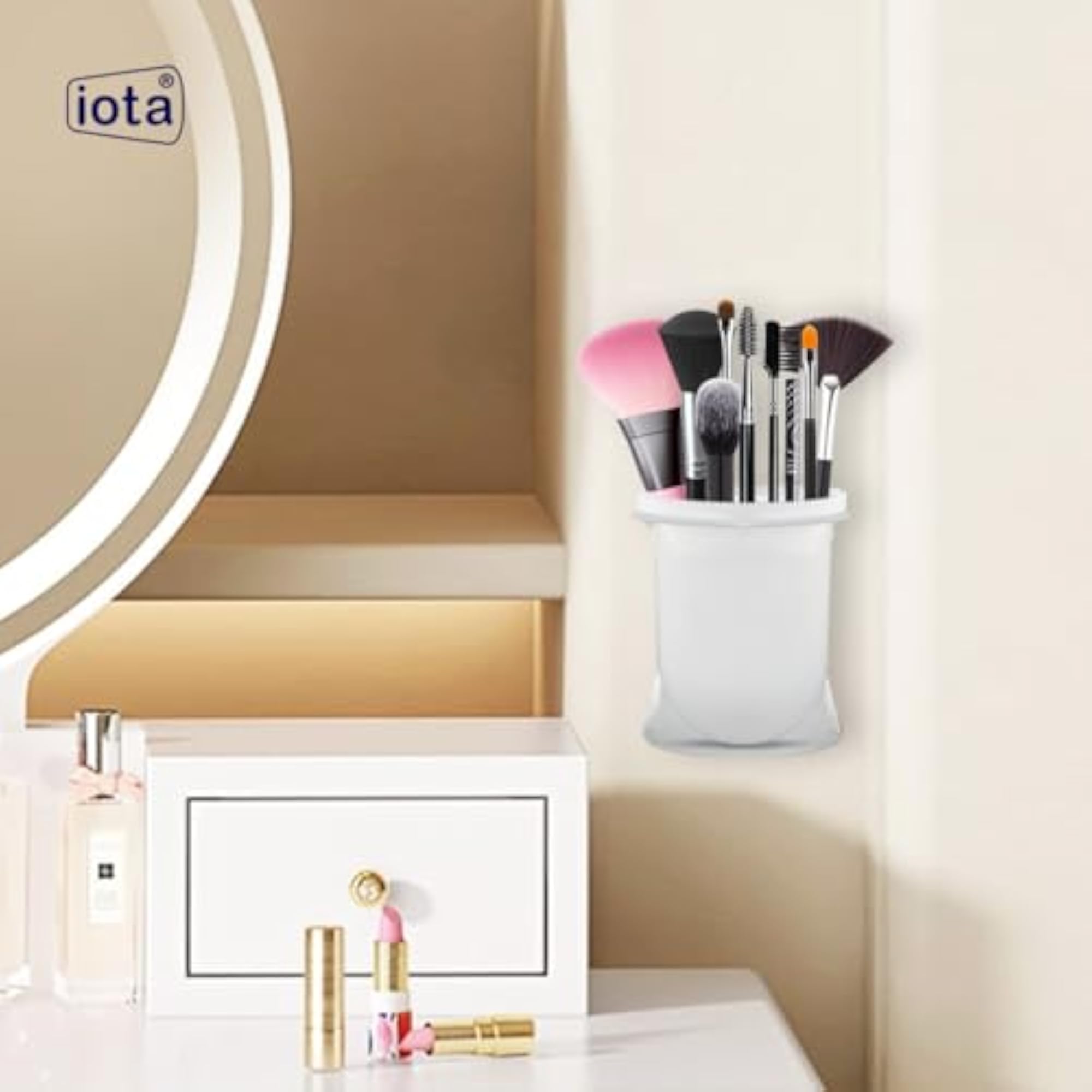 Plastic Multi Utility Wall Hanging Stand for Bathroom