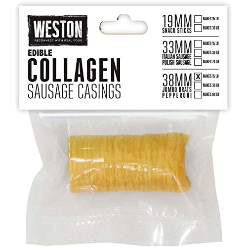 Weston 19-0113-W Edible Collagen Casing for 15 lb, 38mm