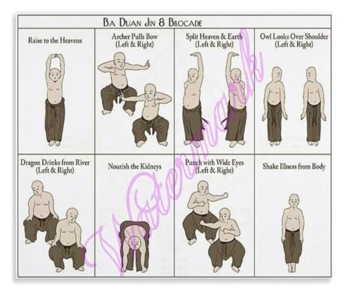 Poster les 8 brocards Qi Gong pour créer un espace de méditation et gym à domicile