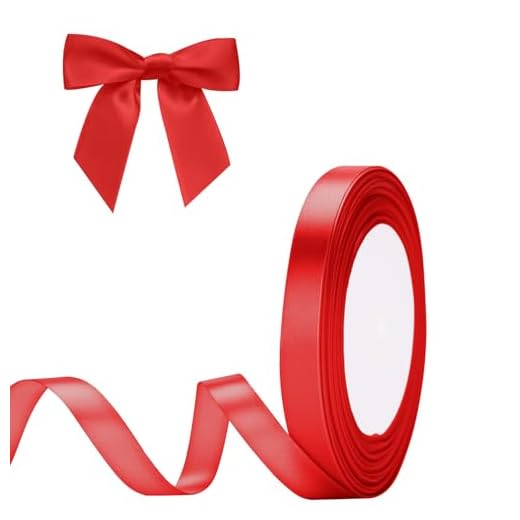 G2PLUS Rot Satinband 10mm, Dekoration Geschenkband, 22m Schleifenband zum Bastel, Rot Satin Dekoband für Geschenkverpackung, Dekoration