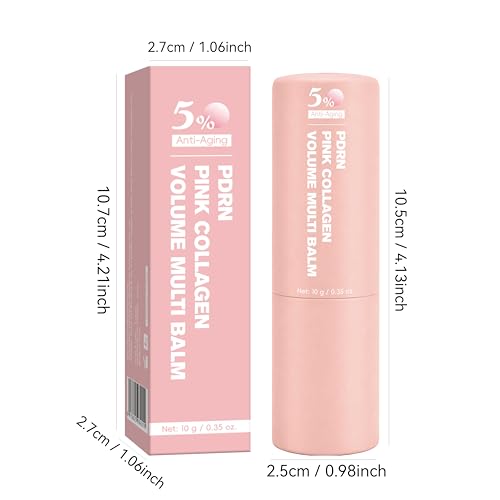 gtalmp PDRN Pink Collagen Volume Multi Balm Stick - Wrinkle & Hydrating Stick for Face, Lips, Eyes, Neck, Makeup Base, Deeply Nourishes for Smooth, Healthy-Looking Skin (1Pack)