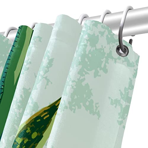 Rideau de douche imperméable cactus vert pour éviter les éclaboussures - 6