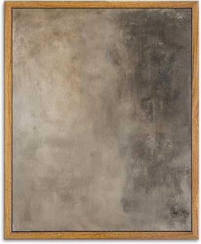 KBKBART Framed Neutral Wall Art, Earthy Abstract Canvas Oil Paint...