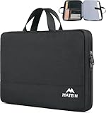 MATEIN Laptoptasche 15.6 Zoll, Laptoptasche 15 zoll Wasserdicht, Laptop tasche mit Griff, Notebook Tasche für MacBook Air 15 zoll M5 M4 M3 M2, Dell HP ASUS Lenovo,Laptop Hülle für Arbeit, Büro,Schwarz