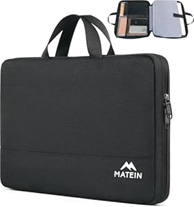 MATEIN Laptoptasche 15.6 Zoll, Laptoptasche 15 zoll Wasserdicht, Laptop tasche mit Griff, Notebook Tasche für MacBook Air 15 zoll M5 M4 M3 M2, Dell HP ASUS Lenovo,Laptop Hülle für Arbeit, Büro,Schwarz