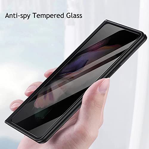 Image of STP FEEL Anti-Spy Privacy Tempered Glass Screen Protector Compatible For Samsung Z Fold 5 Cellphone (Black,Pack Of 1) Edge To Edge Coverage Screen Guard With Easy Installation Kit