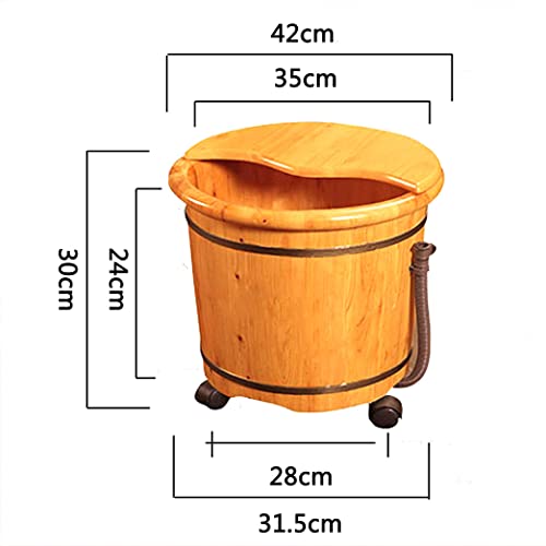 Tina de spa para pies de madera maciza con tapa miniatura 2