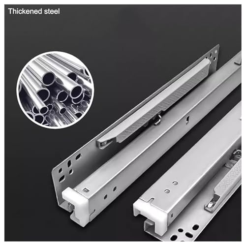 Guías para cajones push-pull de 35 cm en acero inoxidable engrosado para vitrinas 4