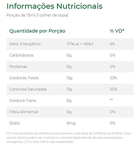Óleo de Coco Sem Sabor 1Litro Copra