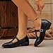 Black Women Fashion Leather Shoes Round Toe Low Heel Platform Casual Daily Office Work Wear