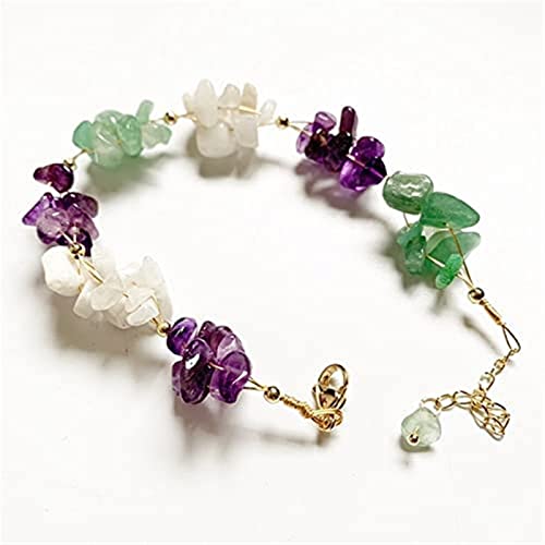 Bracelet aventurine et lune blanche kit DIY sans outil complexe