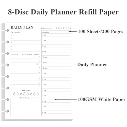 Planificateur 300 feuilles pour bloc-notes à disques et recharge format junior - 7