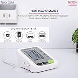Dr. Odin Digital Blood Pressure Monitor(516 W) for Home, Office, and Travel (CE & ISO Certified, FDA Approved, Intelligent Pressure, Automatic Shutdown, Large LCD, USB Port, Memory (99 X 2) (White)