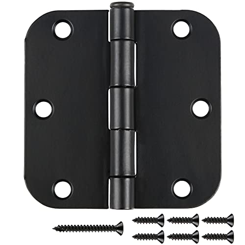 JIW 108 Pack Black Door Hinges for Doors 3.5 x 3.5 Inch Interior Matte Black Hinges for Doors 3 1/2 Inch Door Hinge 5/8 Inch Radius Corners Standard Residential by JIW - Used condition - US$90.24