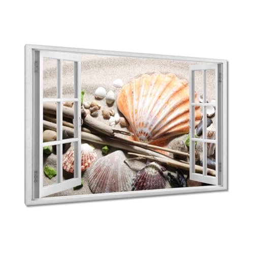 Coquillages de la plage impression toile premium H745M