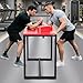 HUYSCVUI Professional Arm Wrestling Table, Arm Strength Training Equipment,Foldable, Adjustable Forearm Pads Steel Frame with Pu Padding,for Home Gym Office Club (red)
