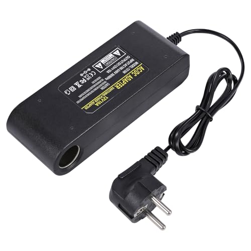 KFZ Netzadapter, 12V 10A AC-DC Spannungswandler 100-240V auf 12V 10A Wechselrichter mit Zigarettenanzünder Buchse, KFZ-Netzteil Adapter für Reifenfüller, Autokühlschrank, Autostaubsauger - 120W