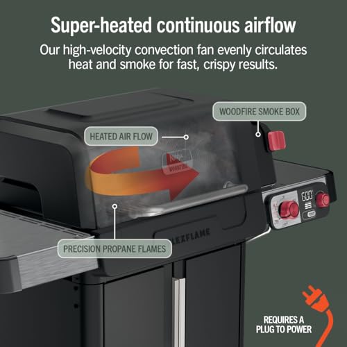 Ninja FlexFlame Grill & Smoker, Electric & Propane, 5-in-1, Black,PG301BK - image 8