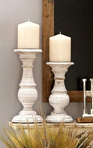 Ten Waterloo Wood Candle Holder, 10 By 8 By 6-Inch, White, Set Of 3 #TOP2
