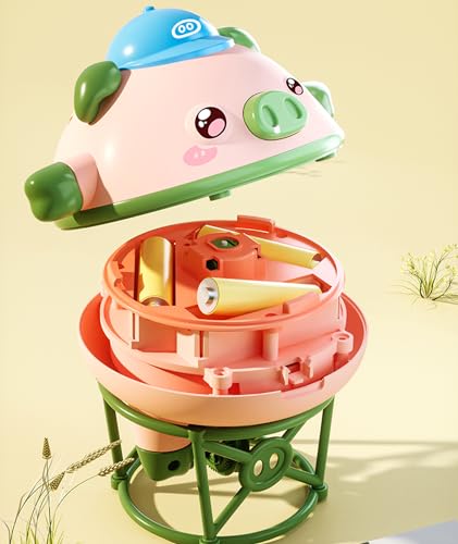 Novelty Tightrope Walking Tumbler Unicycle Toys,Cute Balanced Pig Toys,Roly-Poly Fingertip Gyroscope Balance Robot,Roly-Poly Balance Pig Piglet,Novelty Funny Toys,Fidget Toys,Gyroscope Toys (Pink)