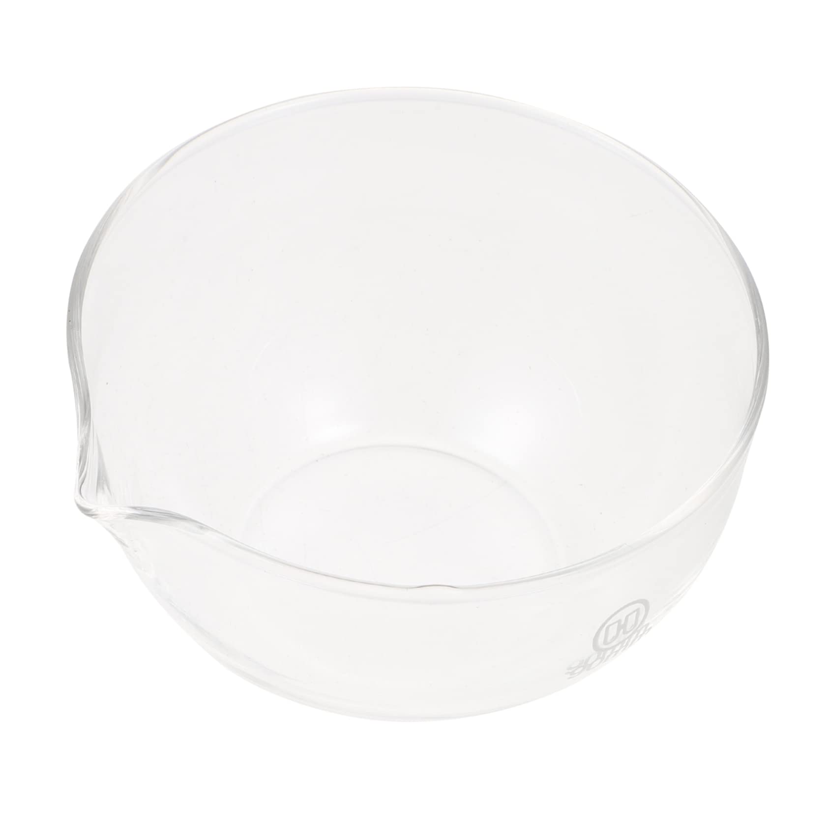 HAWILLOSCH Evaporating Basin Round Glass Dish with Spout Suitable for Kitchen Lab Classroom