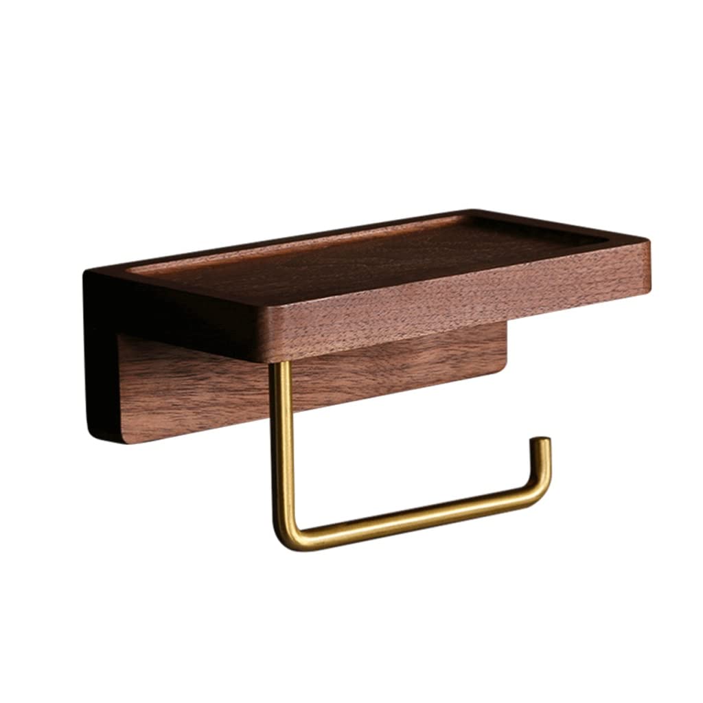 CMBSSTFC Porta Carta igienica Asciugamano in Legno Massello Porta Rotolo a Parete Porta Carta Multifunzione per la Decorazione del Bagno o Lo stoccaggio Conveniente (Colore : Type f)