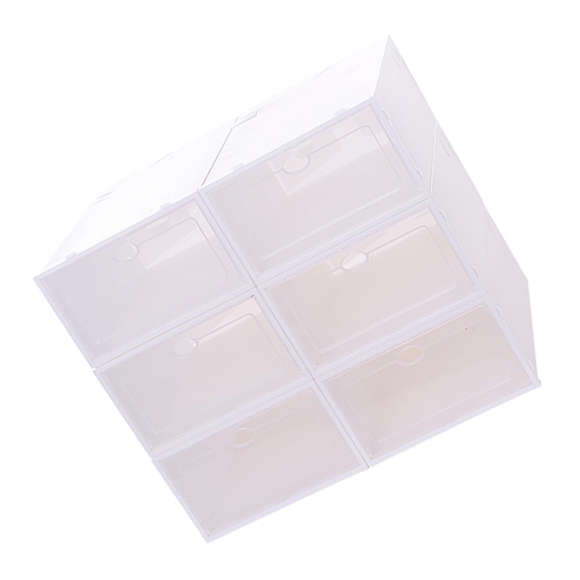 Boîte à chaussures transparente empilable plastique PP lot de 6
