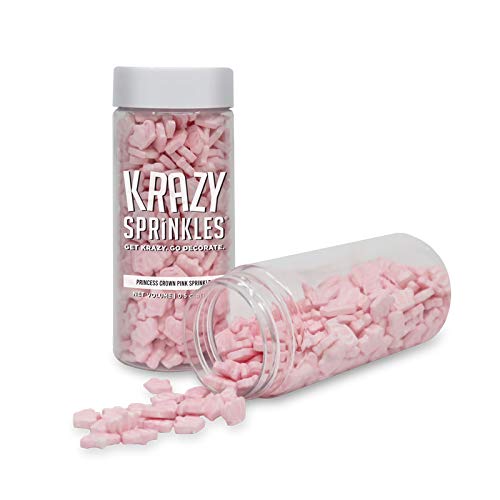 Miniatura 2 de Krazy Sprinkles - Corona de princesa rosa con forma de corona (12 taza y 1 tarro)  Gránulos brillantes para eventos memorables, hornear y decorar