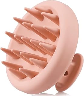 PHNMZILE Silicone Hand Powered Scalp Head Massager Shampoo Brush, Shower Scalp Scrubber with Soft Bristles for All Hair Types of Women